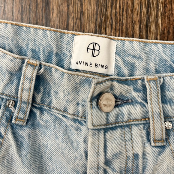 Anine Bing Sonya Jean In Acid Washed Blue - Picture 4 of 5